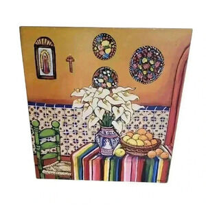 La Siesta Mexican Kitchen Table Wall Art  23.5 x 23.5 x 1in